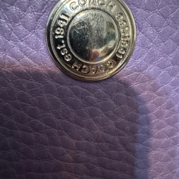 Coach Purple Leather Hobo Bag - Picture 1 of 6